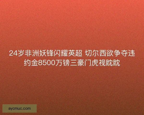 24岁非洲妖锋闪耀英超 切尔西欲争夺违约金8500万镑三豪门虎视眈眈