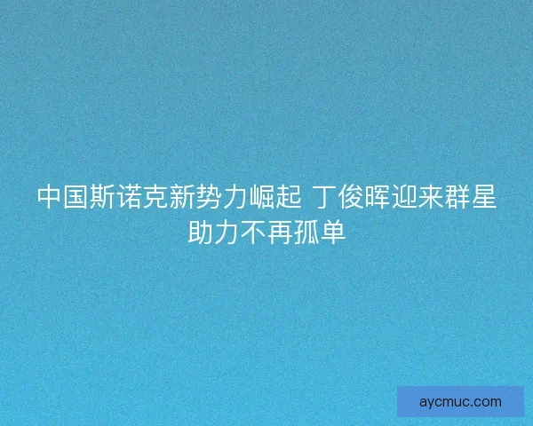 中国斯诺克新势力崛起 丁俊晖迎来群星助力不再孤单